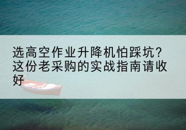 贡觉高空作业升降机厂家推荐-选高空作业升降机怕踩坑？这份老采购的实战指南请收好