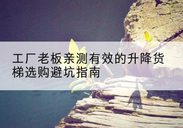 贡觉升降货梯怎么选-工厂老板亲测有效的升降货梯选购避坑指南